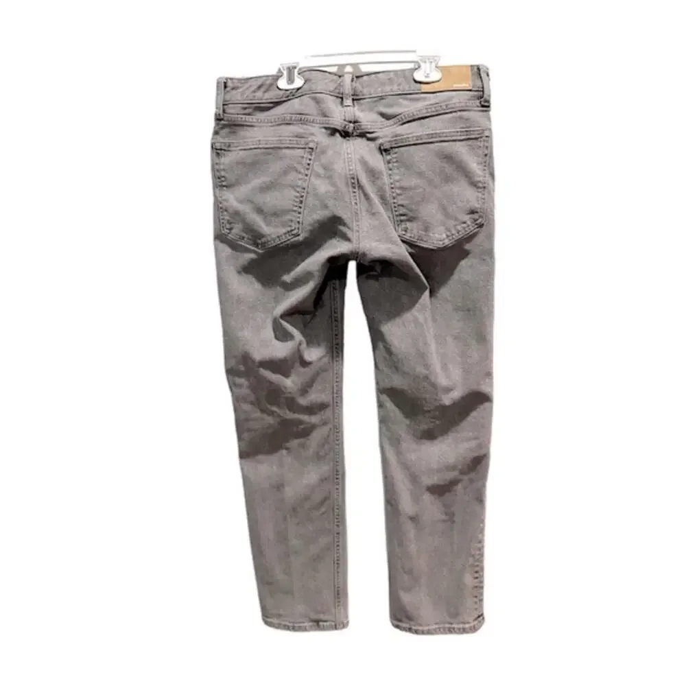 Bonobos Slim Grey Gray Mens Jeans 32 x 30 Casual Organic Cotton Blend Distressed
